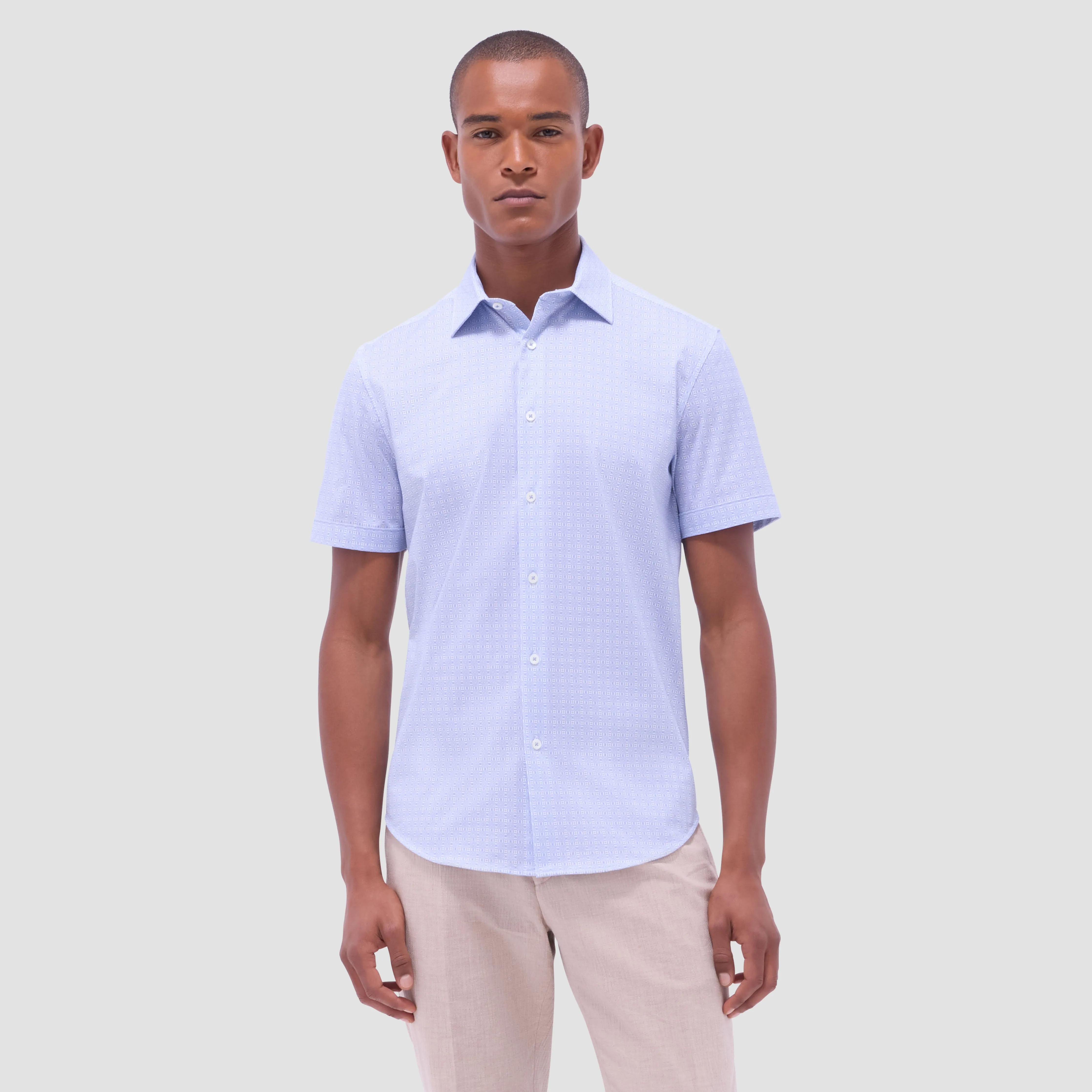 Miles Geometric OoohCotton Short -Sleeve Shirt