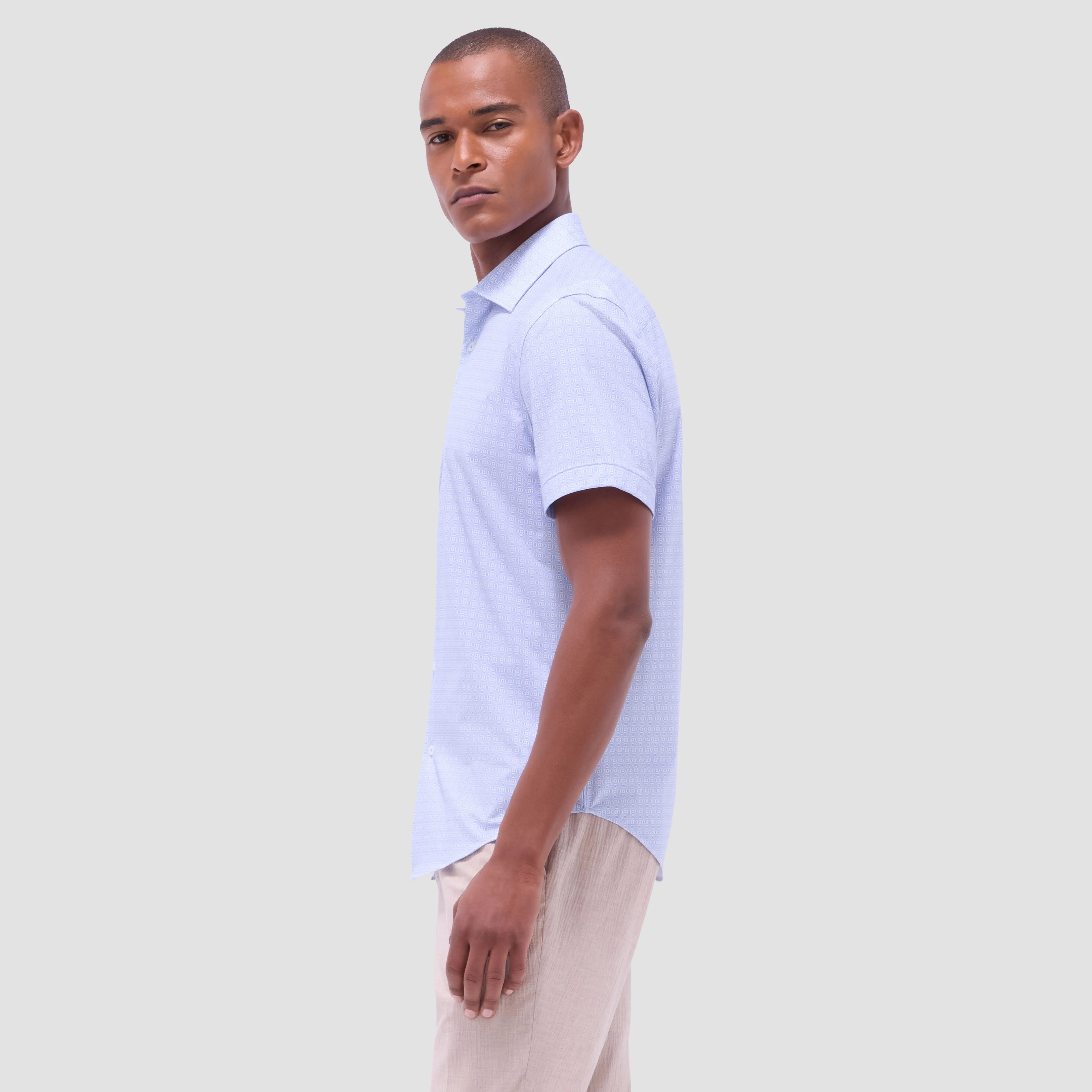 Miles Geometric OoohCotton Short -Sleeve Shirt