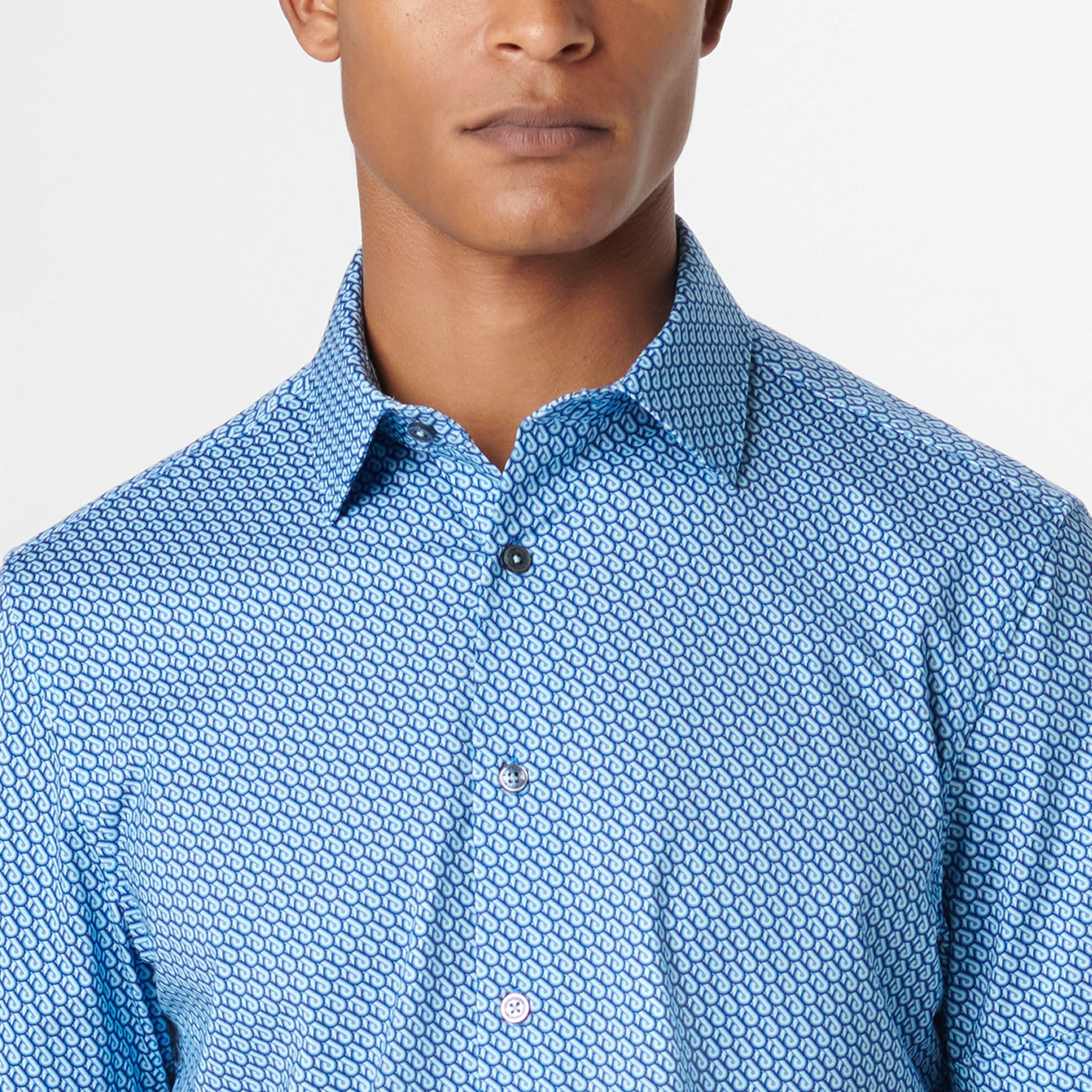 Miles Geometric OoohCotton Short Sleeve Shirt