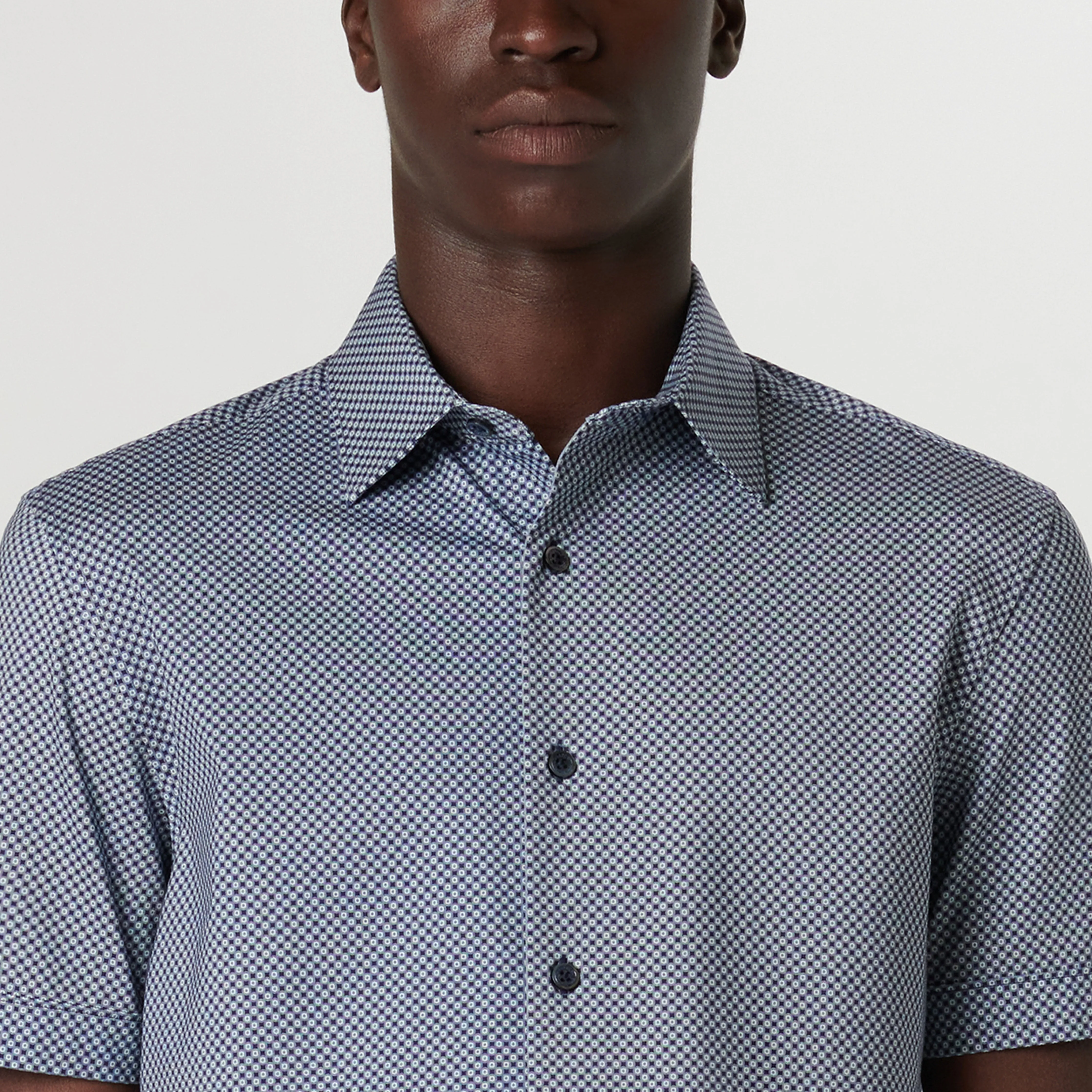 Miles Geometric OoohCotton Short Sleeve Shirt