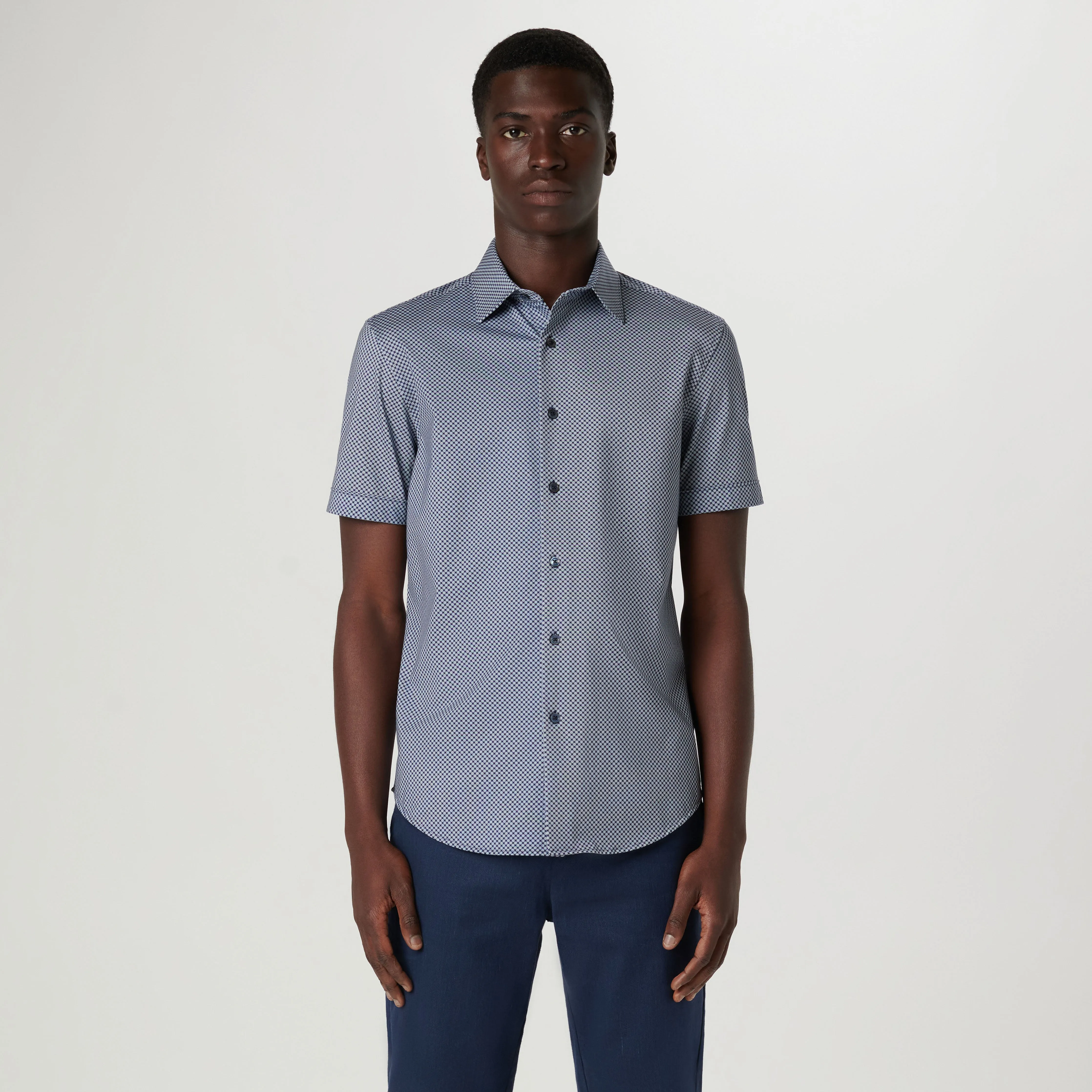 Miles Geometric OoohCotton Short Sleeve Shirt
