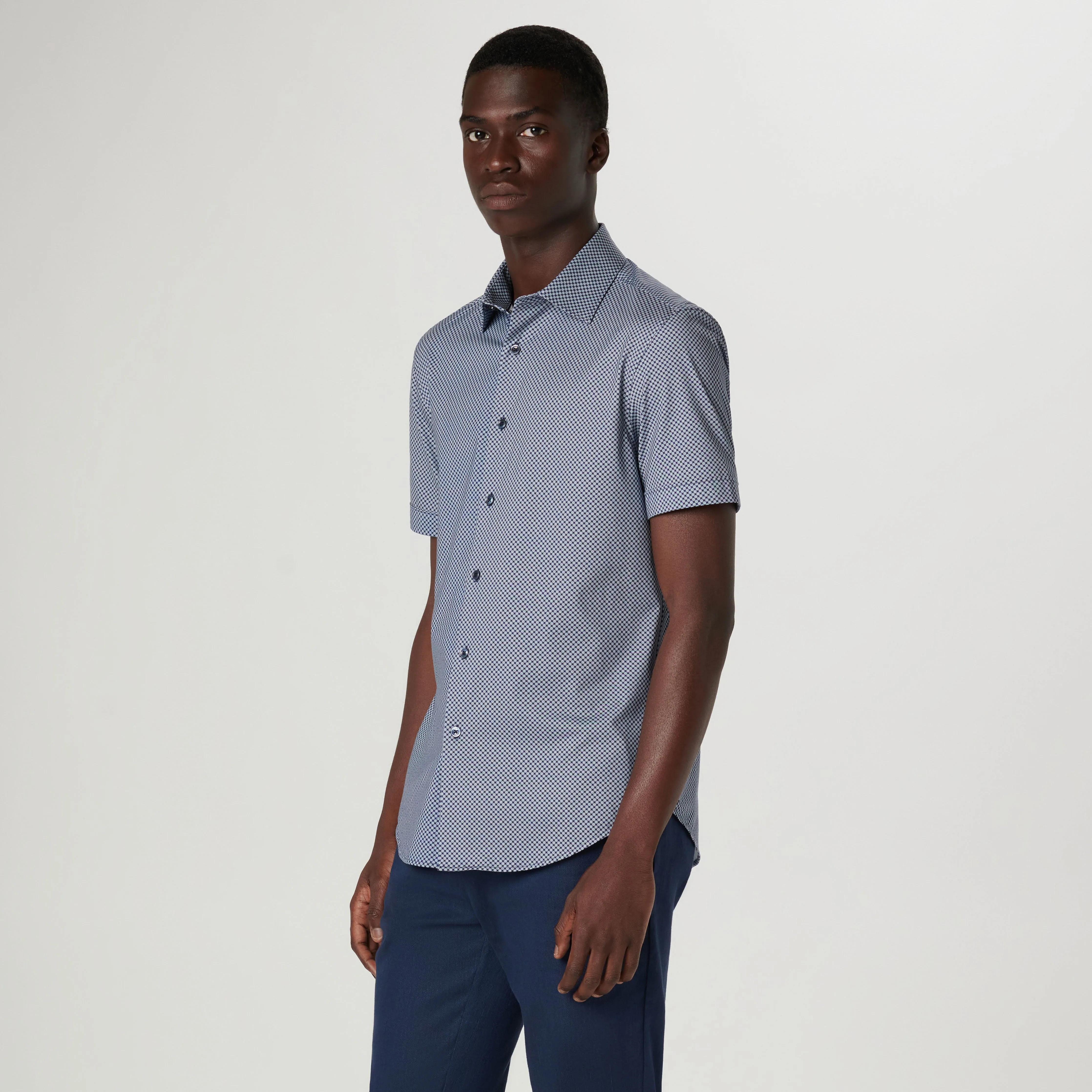 Miles Geometric OoohCotton Short Sleeve Shirt