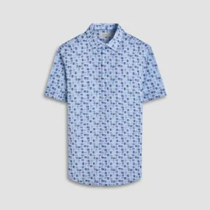 Miles Gradient Check OoohCotton Short-Sleeve Shirt