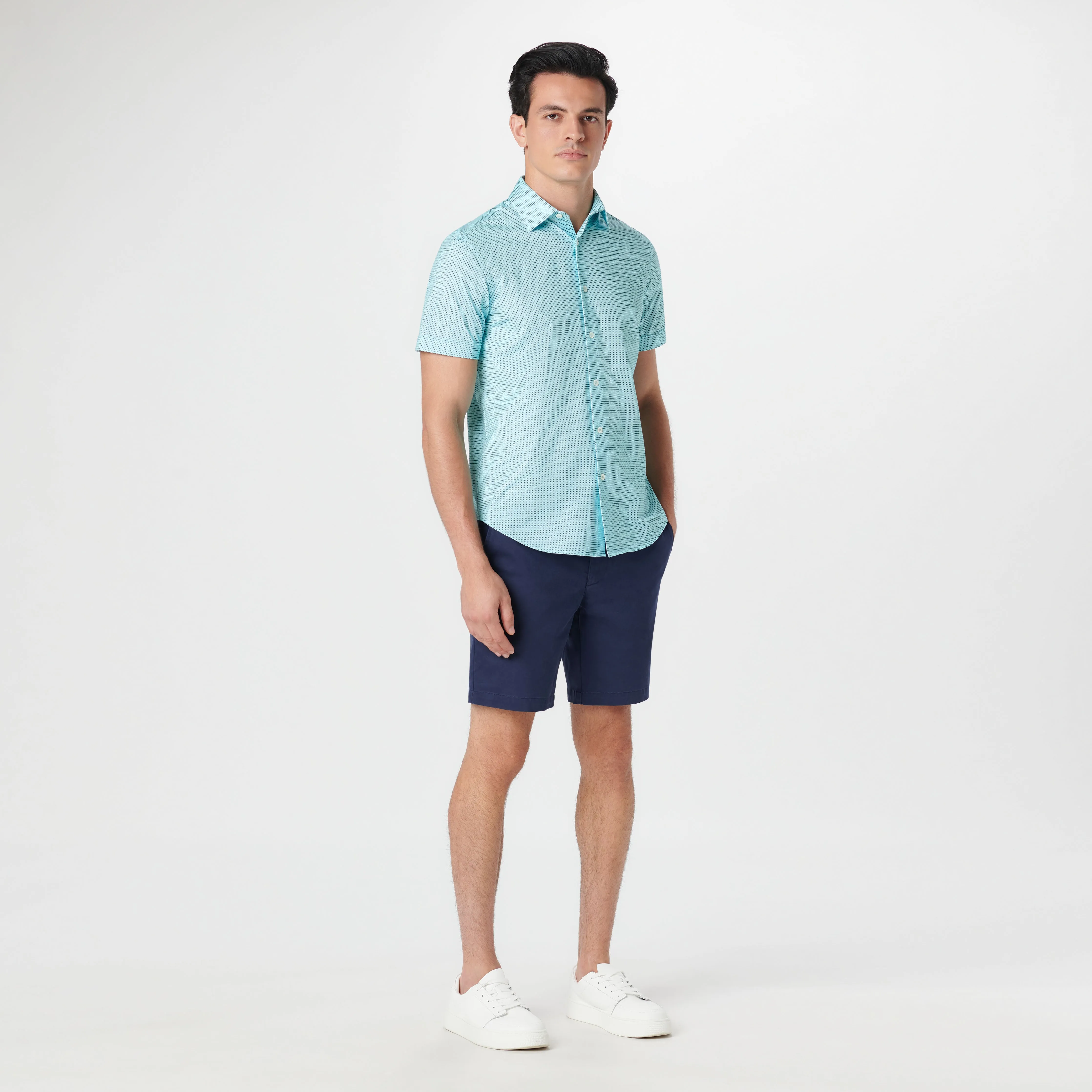 Miles Pin Dot OoohCotton Short Sleeve Shirt