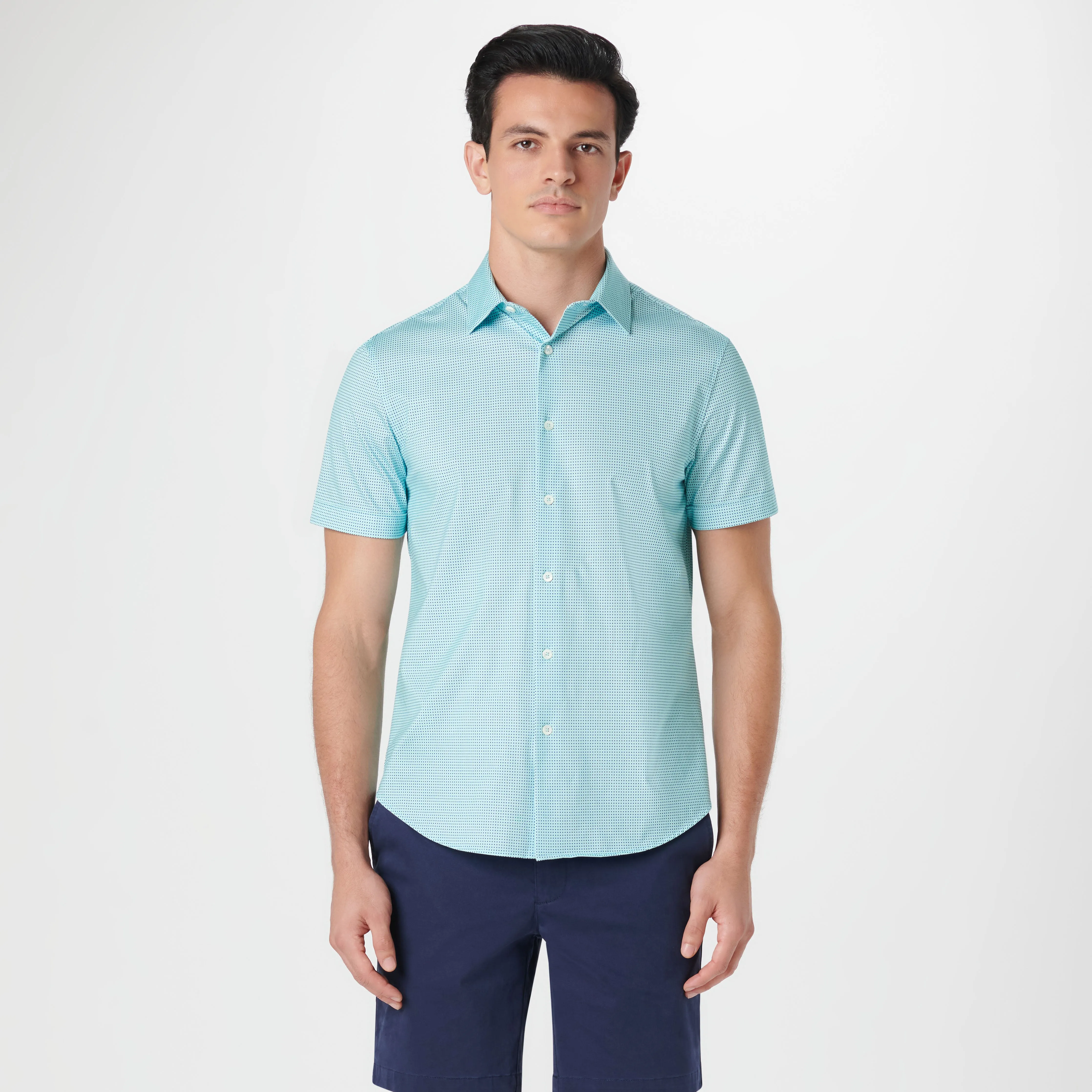 Miles Pin Dot OoohCotton Short Sleeve Shirt