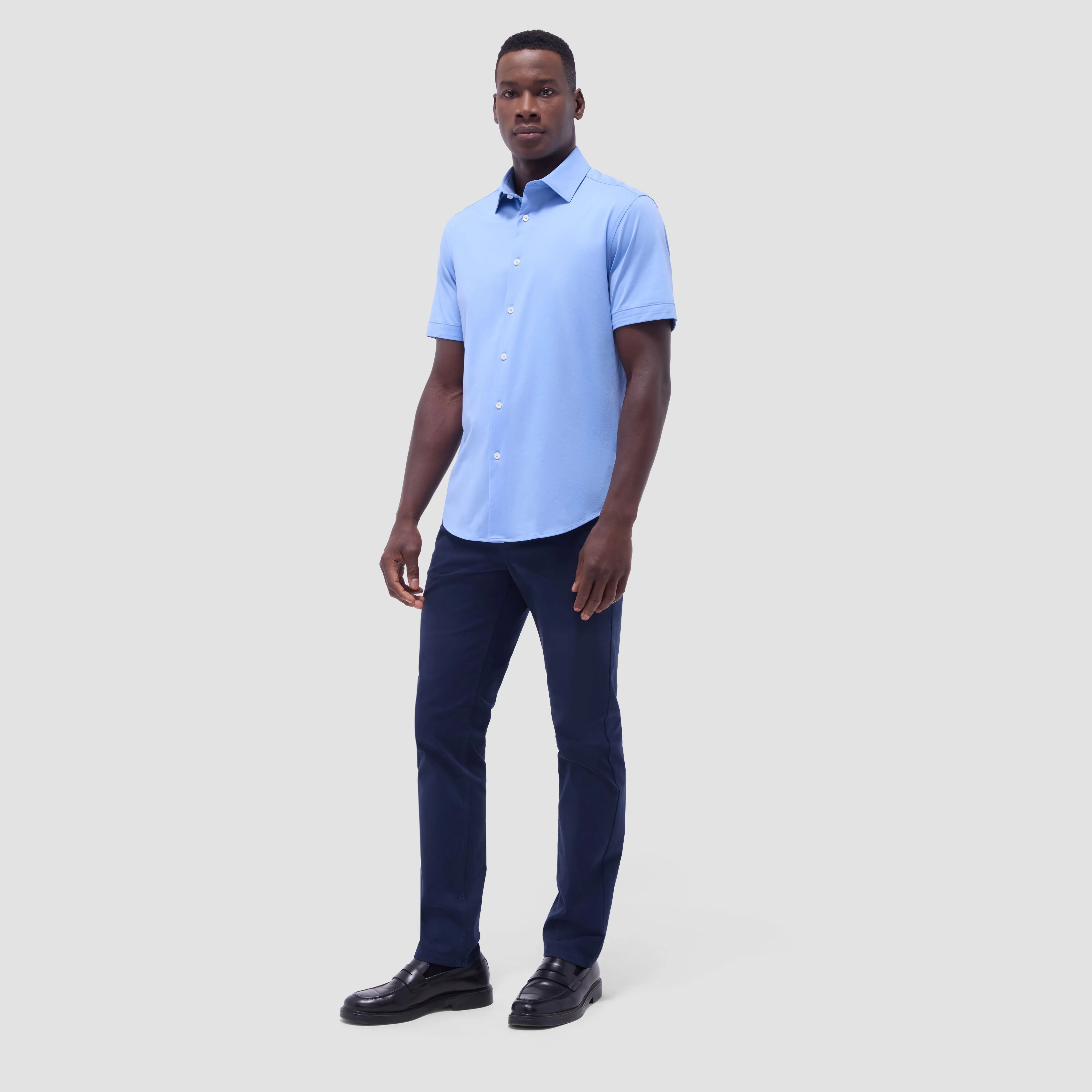 Miles Solid OoohCotton Short Sleeve Shirt