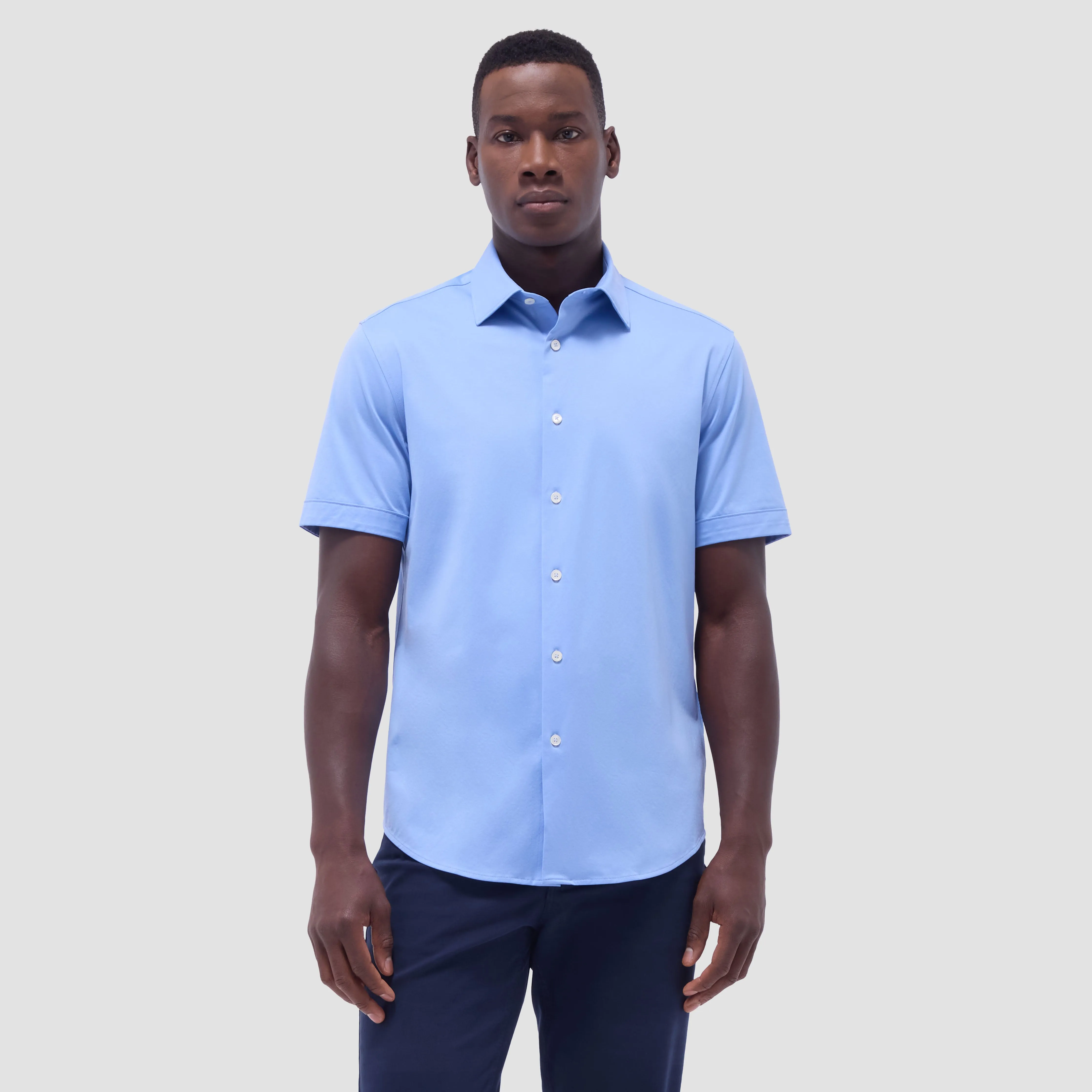 Miles Solid OoohCotton Short Sleeve Shirt