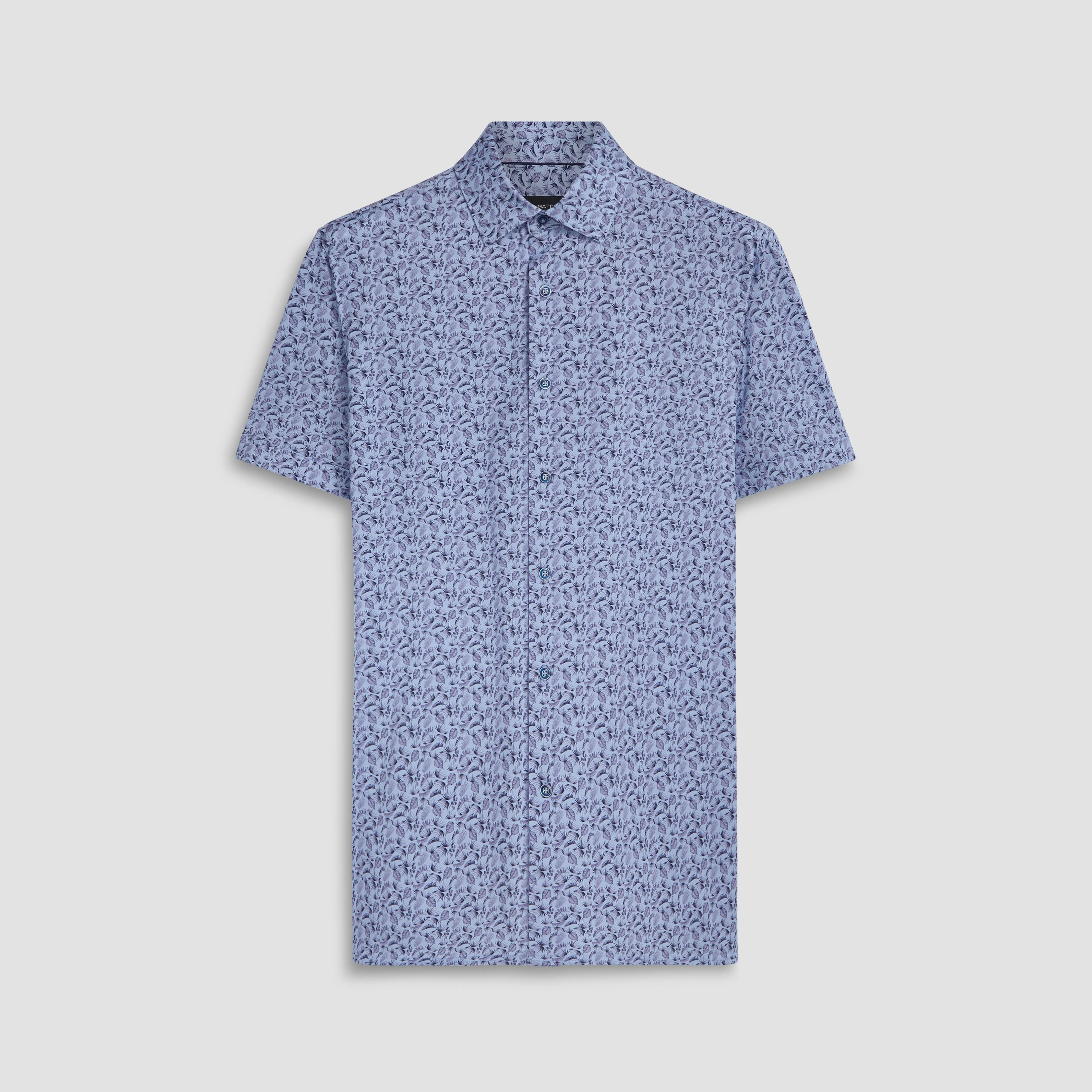 Milo Leaf Print OoohCotton Short Sleeve Shirt