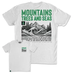 Mountains, Trees and Seas Back Print 'Trail Tee' | Lightweight Blend |