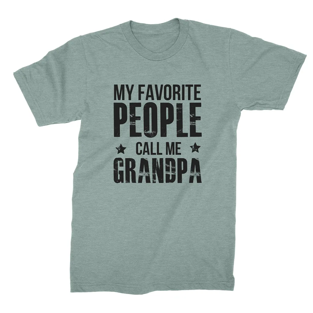 My Favorite People Call Me Grandpa- short sleeve T-Shirt for Grandpa