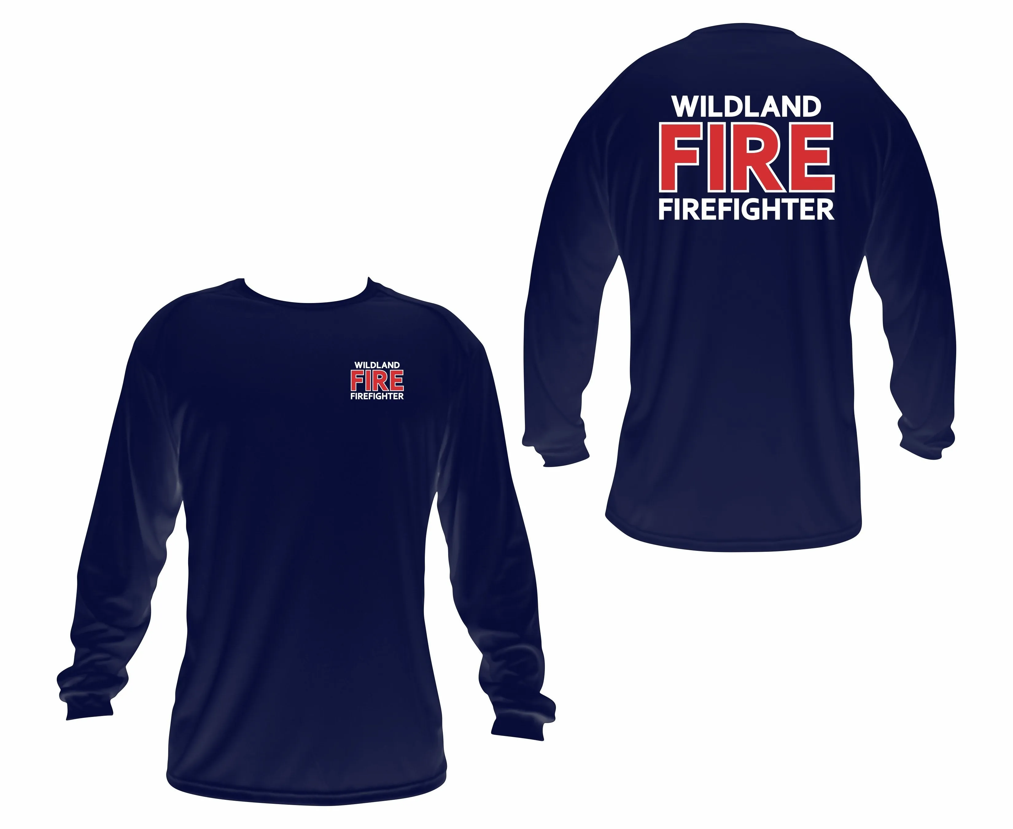 Navy Wildland Fire Firefighter Long Sleeve T-Shirt