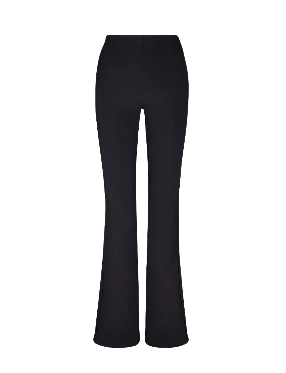 Neoprene Flare Leggings in Black
