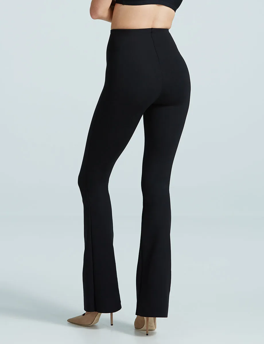 Neoprene Flare Leggings in Black