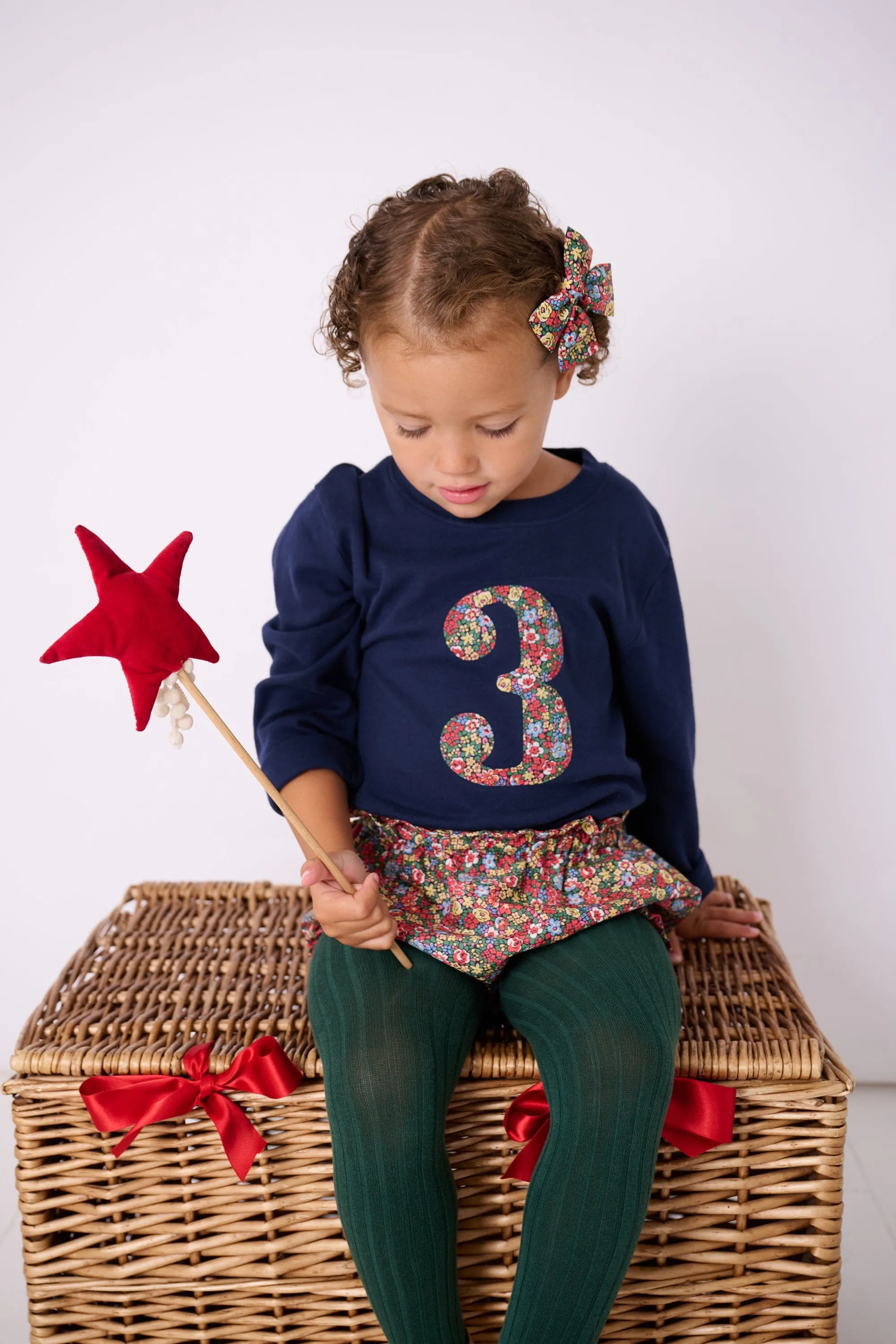 Number Navy T-Shirt in Emma Louise Liberty Print