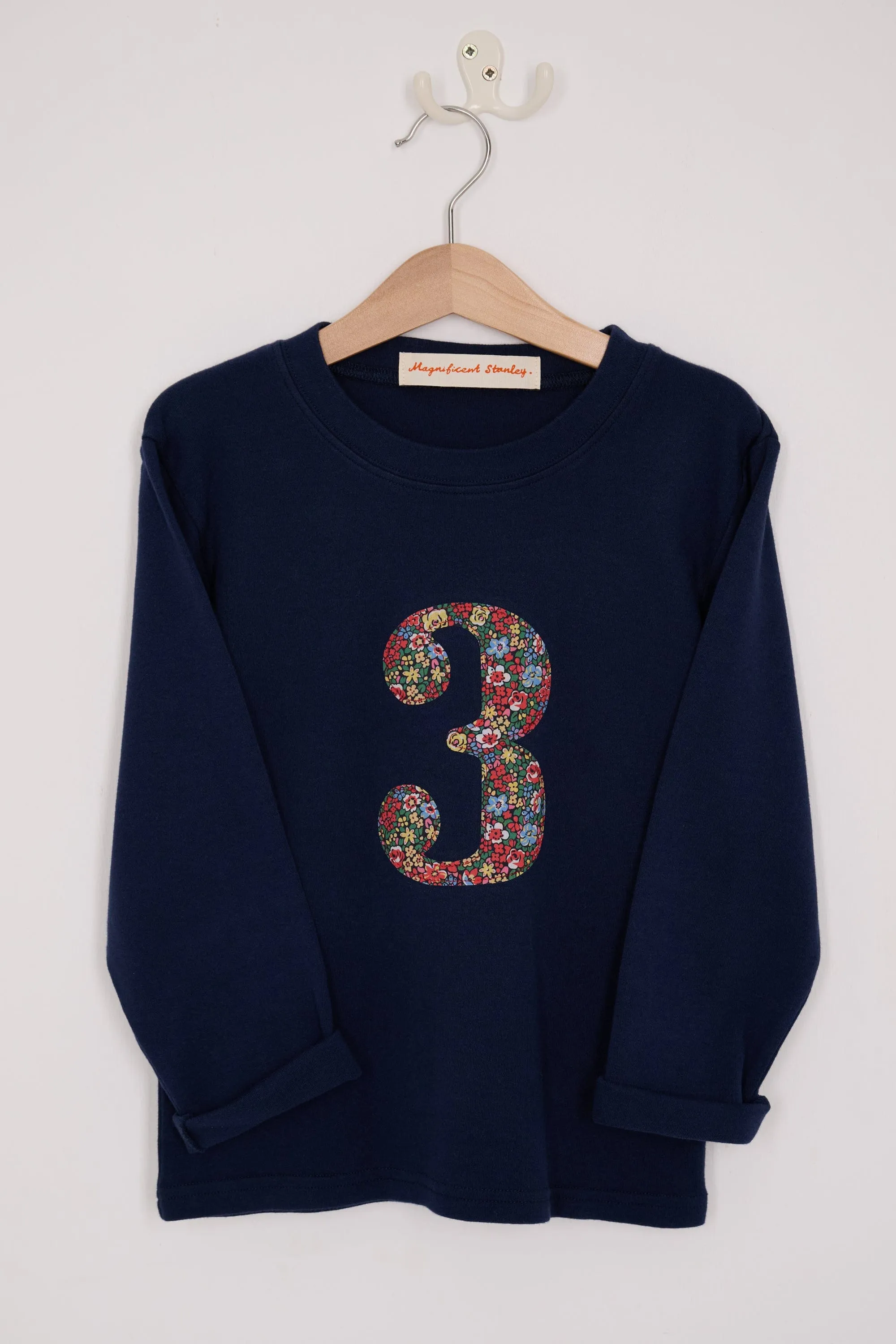 Number Navy T-Shirt in Emma Louise Liberty Print