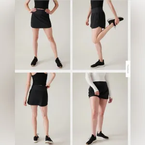 NWT Athleta Run With It 14&quot; Skort Black Size Medium
