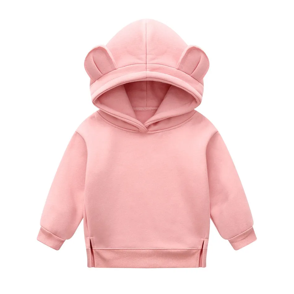 Orangemom Fleece Hooded Sweatshirt for Baby Boys and Girls - Pink