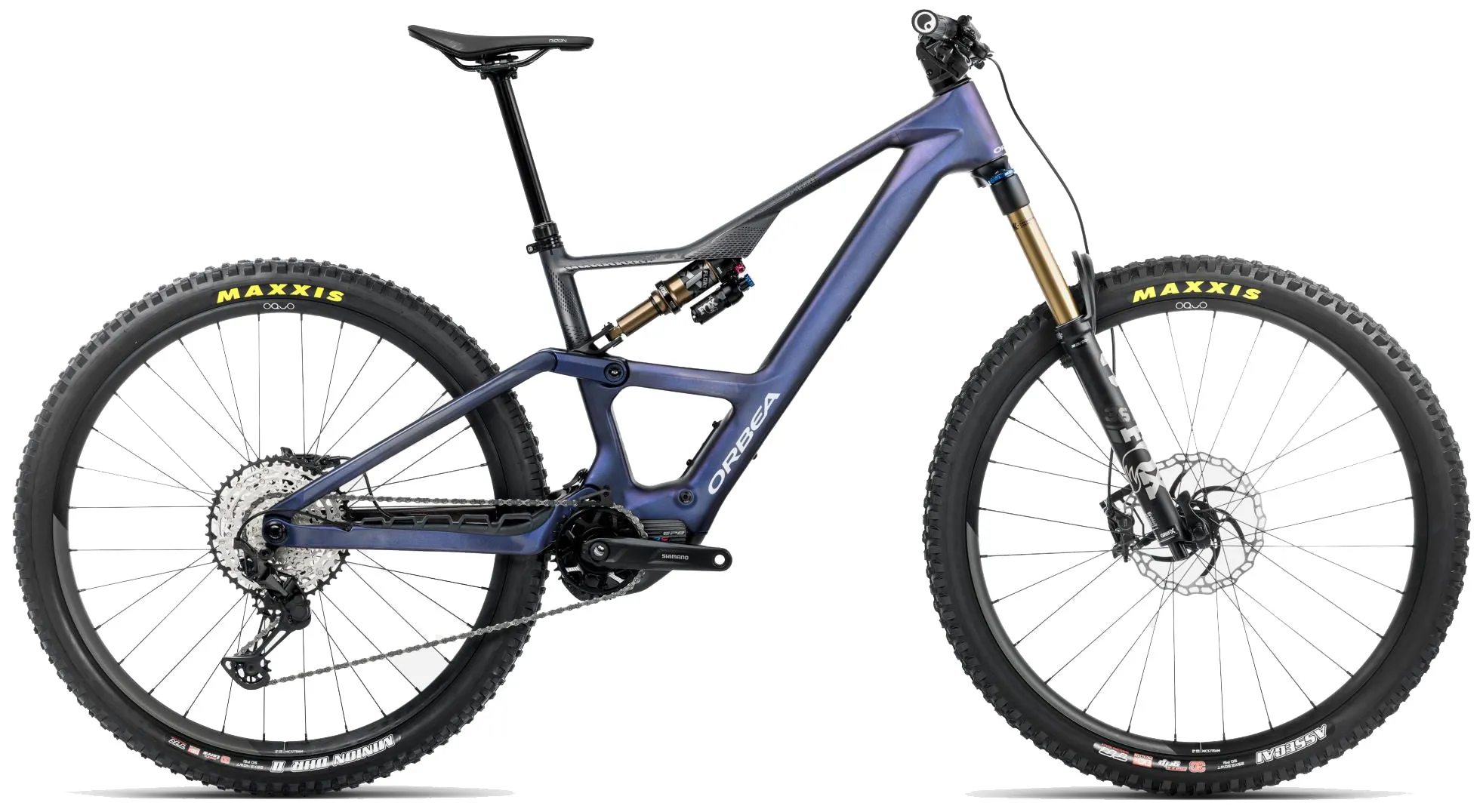 Orbea Rise LT M10 Carbon Electric Full Suspension Mountain Bike 2025 - Tanzanite Carbon View
