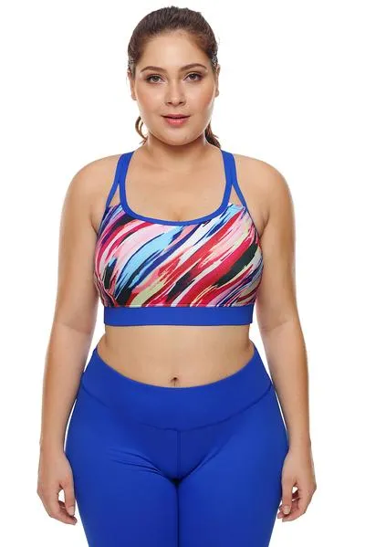 Painting Print Sports Bra Top