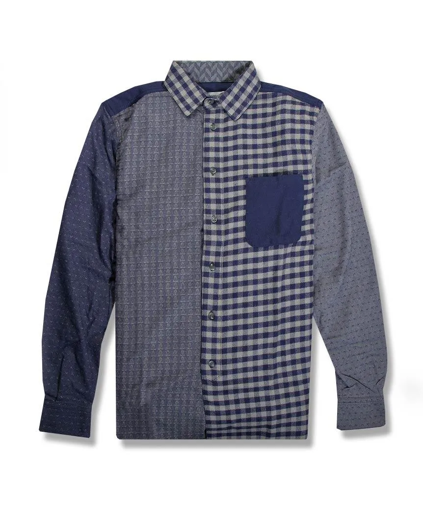 Patchwork Shirt Grey