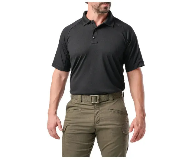 PERFORMANCE POLO SS - SYNTHETIC KNIT, BLACK