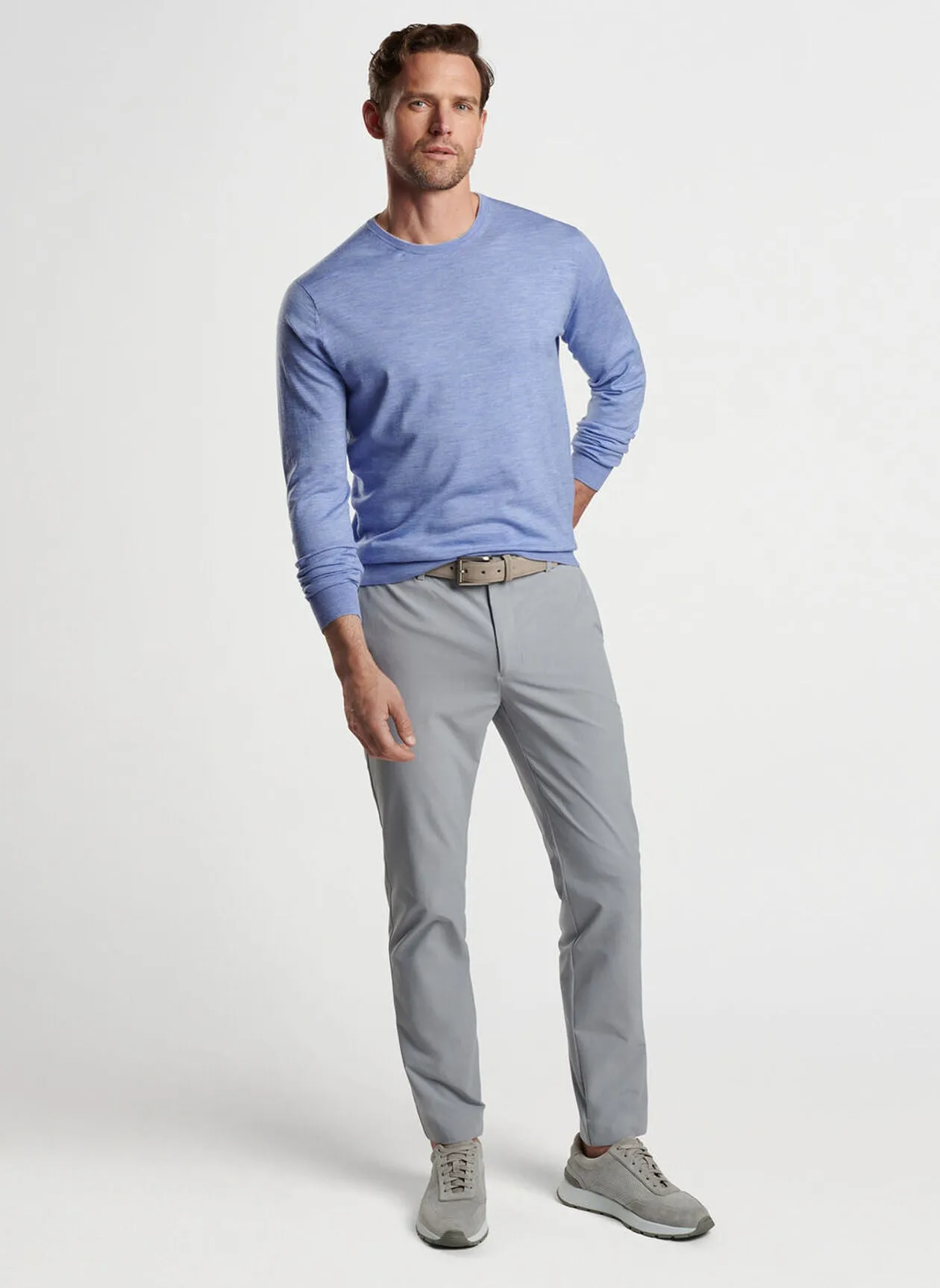 Peter Millar Mens Tailored Fit Excursionist Flex Crew - ELIXIR