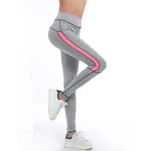 Pink and Grey Highlight Workout Leggings