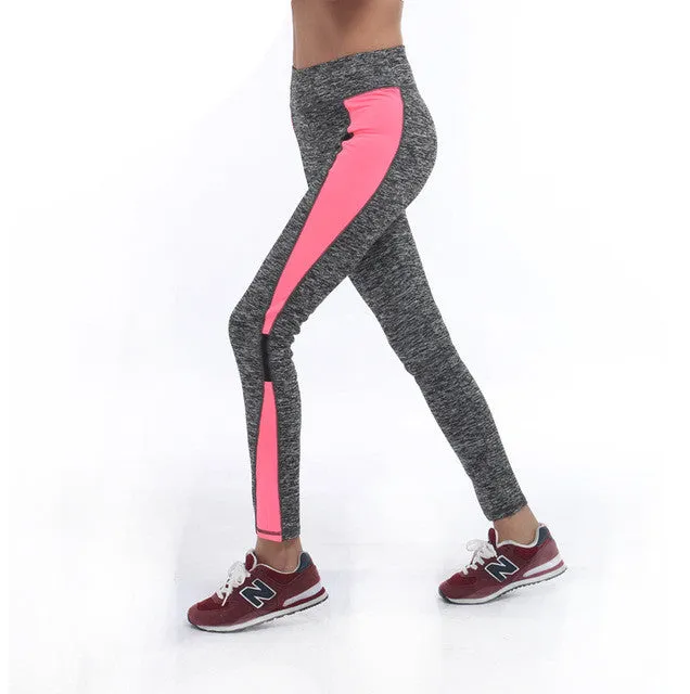 Pink and Grey Highlight Workout Leggings