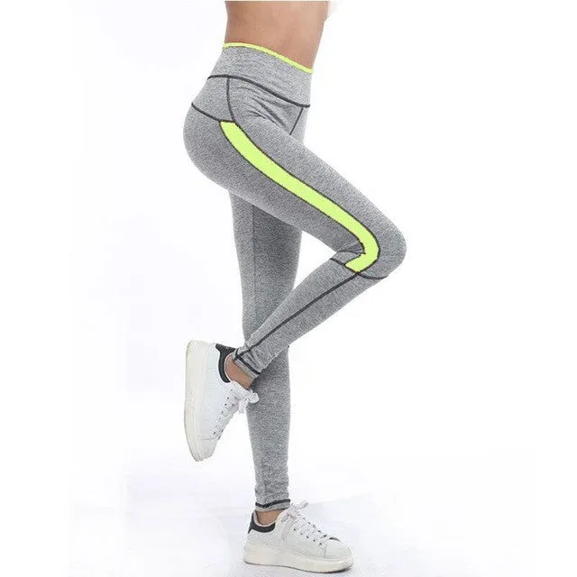 Pink and Grey Highlight Workout Leggings