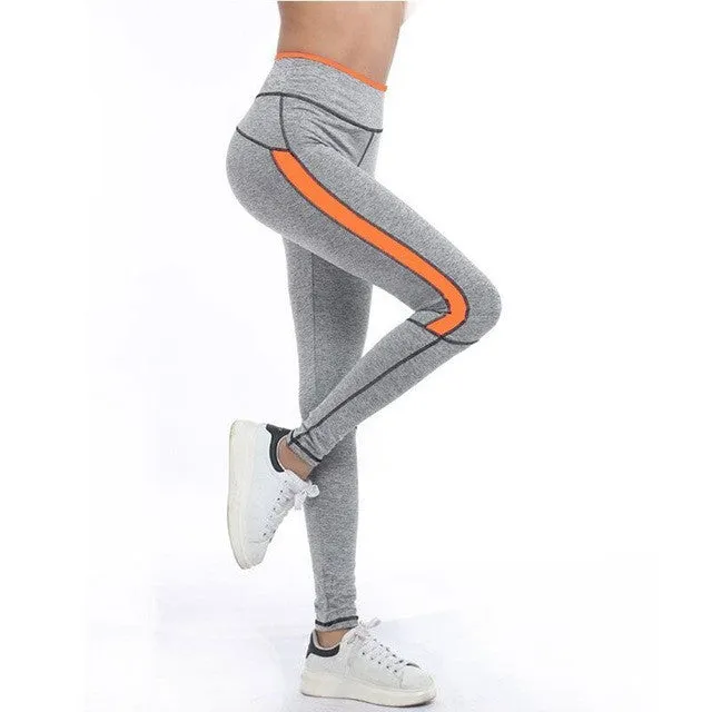 Pink and Grey Highlight Workout Leggings