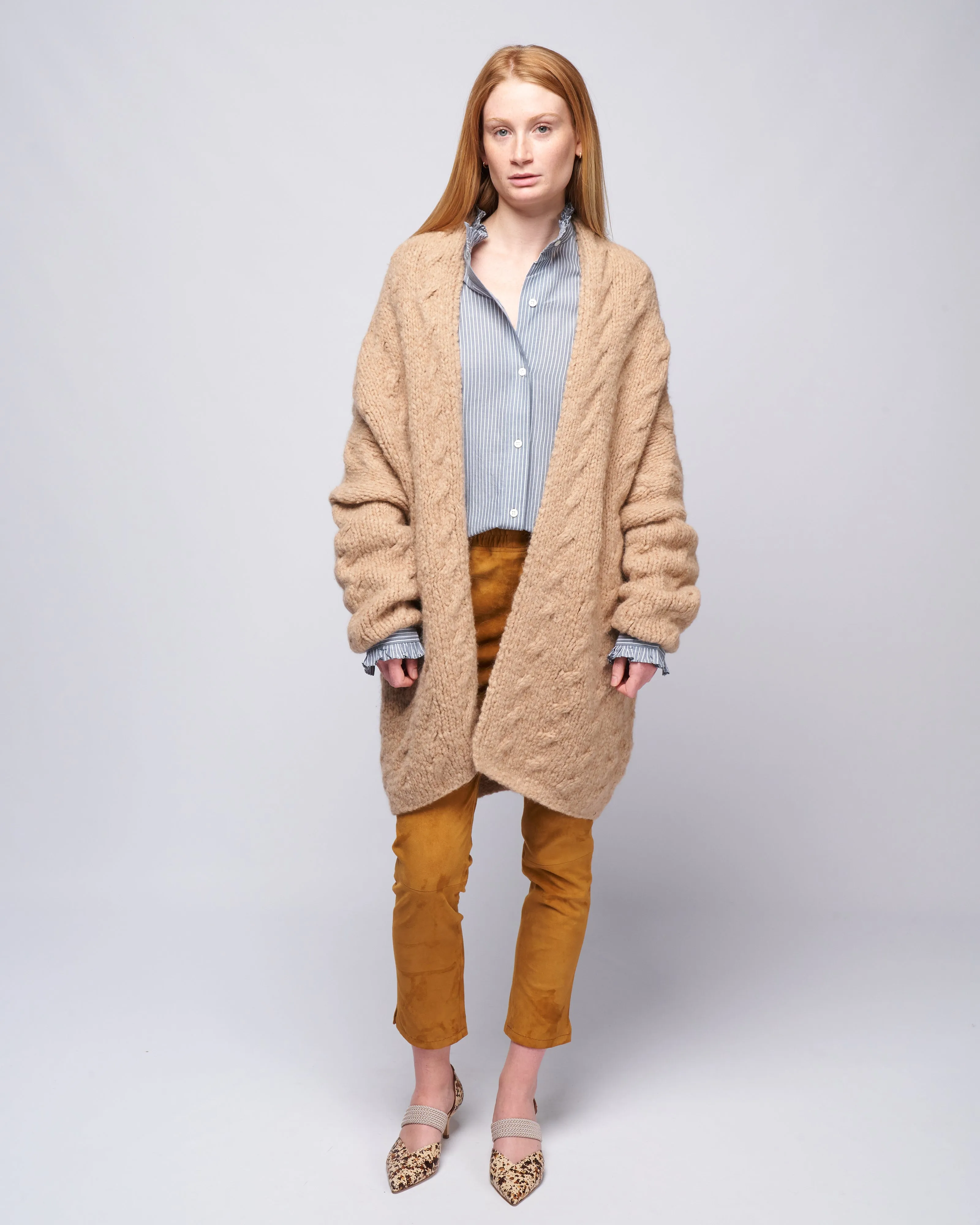 provence stretch suede pant - honey