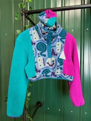 " 1 of 1" Mixed Berry Patchwork Crop Fleece (S/M)