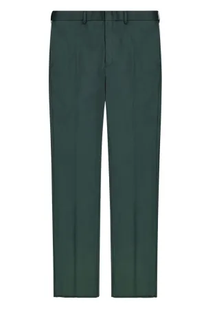 "Monte" Green Plain Front Pants