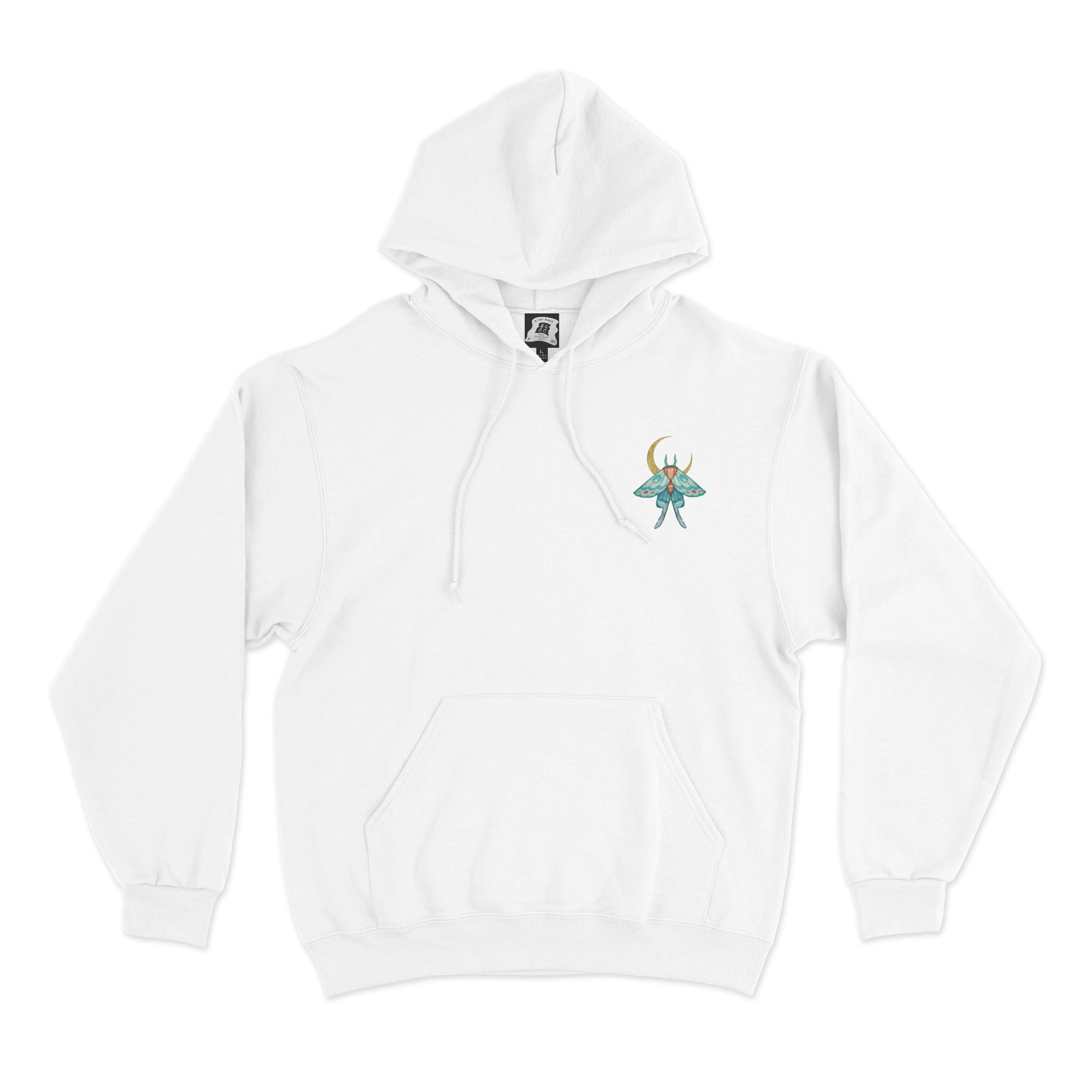 "Night Melody" Fleece Hoodie White
