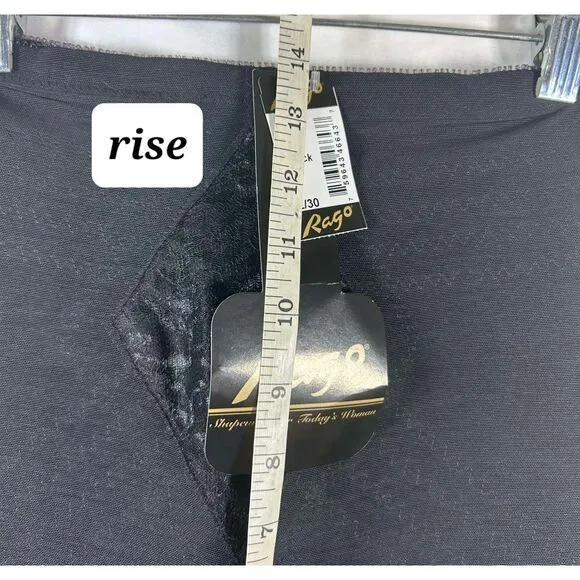 Rago Style 6269 Black Shapewear Capri Pants Smoothing Undergarment Size Large/30