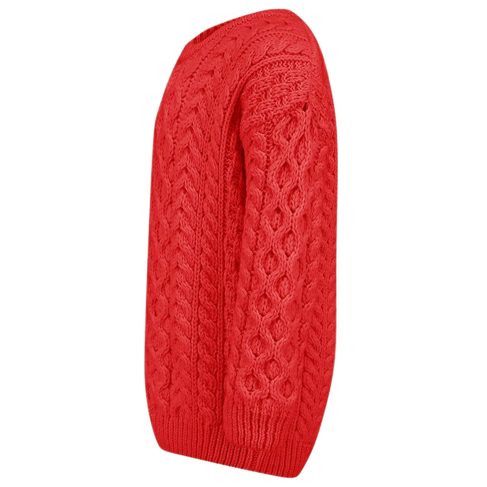 [Re:Coat] Cadogan Supersoft Merino Girls Sweater - Coral (5-6y)