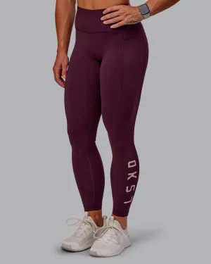 Rep 7/8 Length Tight - Cherry Lacquer-Marshmallow