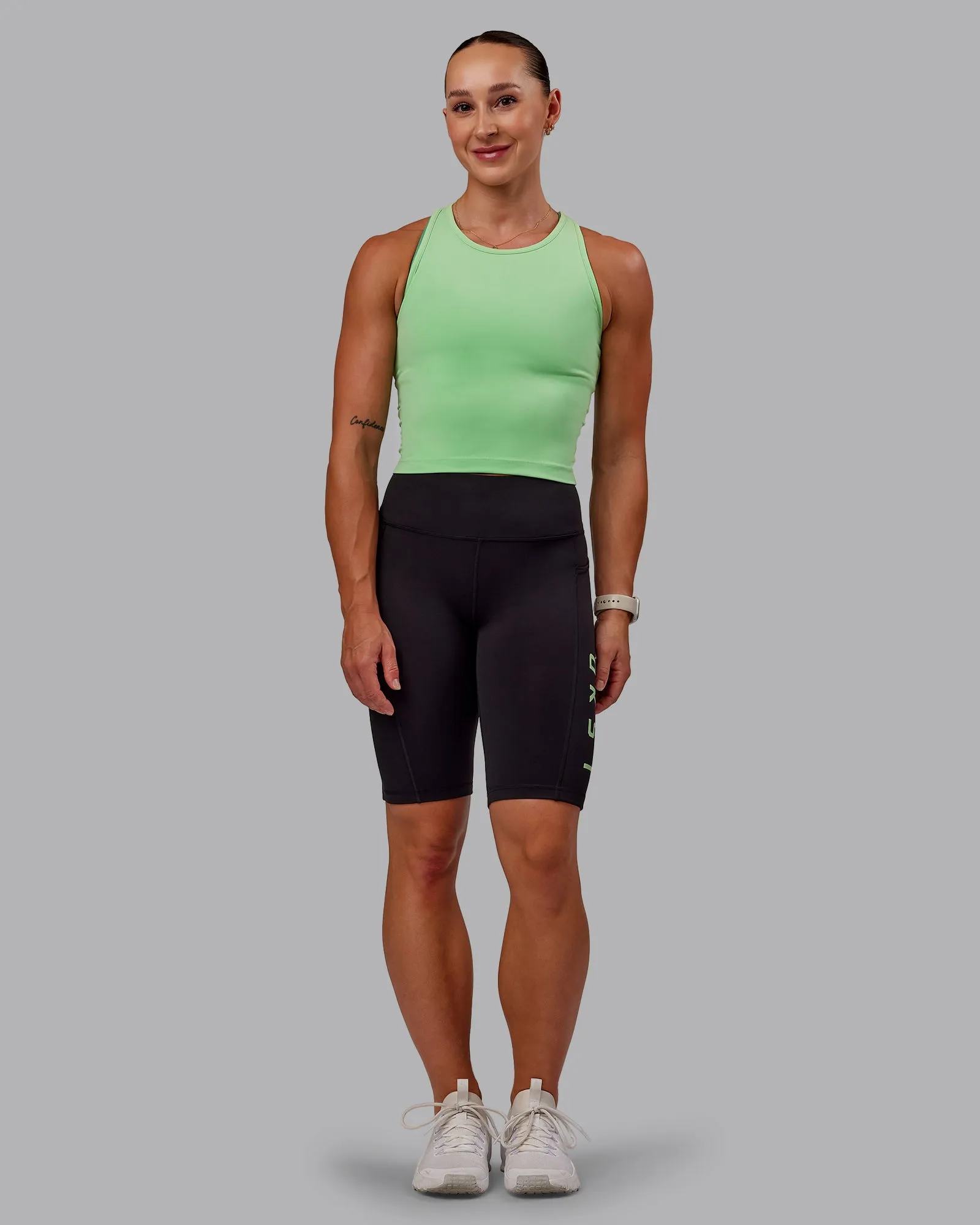 Rep Bike Short Tight - Black-Surreal Green