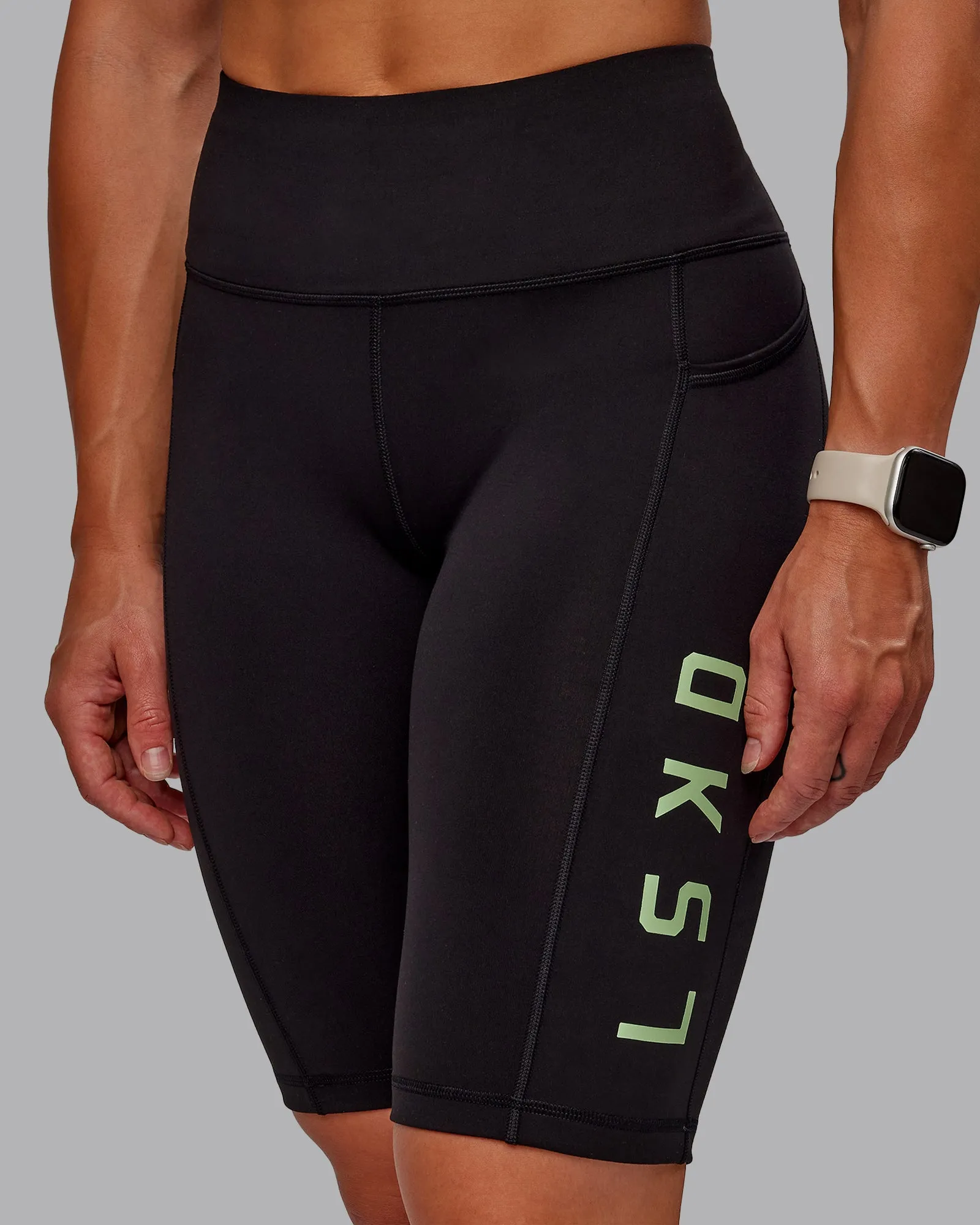 Rep Bike Short Tight - Black-Surreal Green