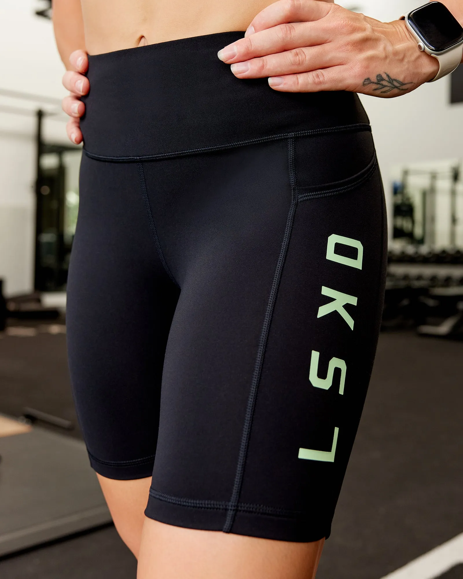 Rep Bike Short Tight - Black-Surreal Green