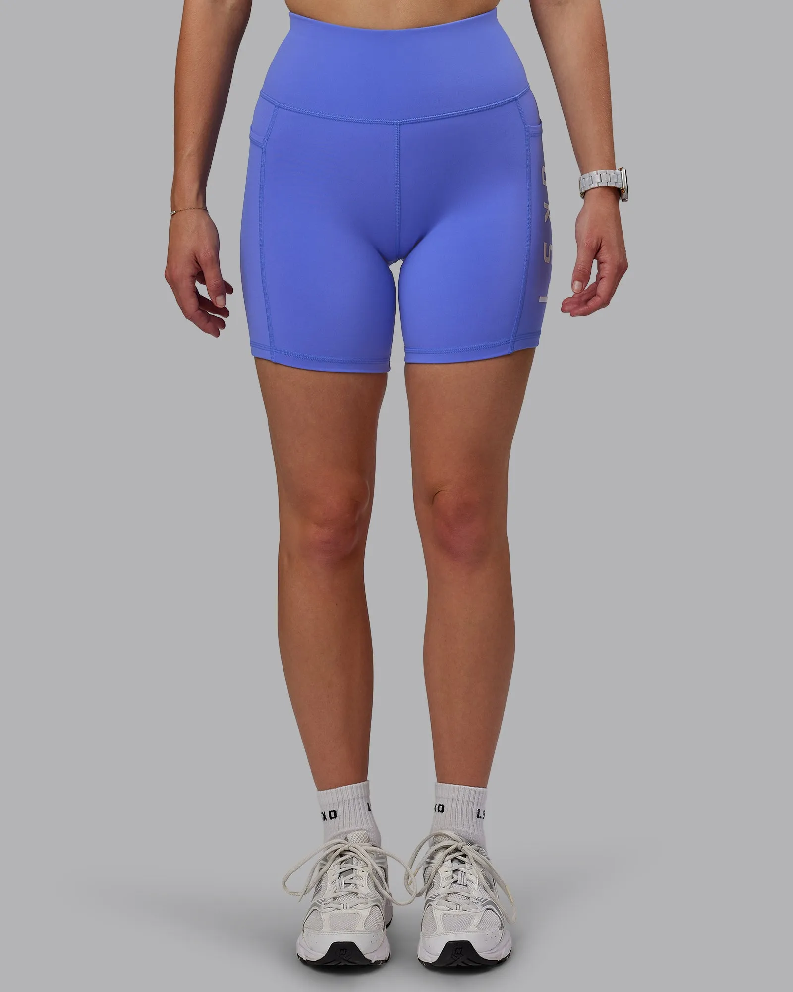 Rep Mid Short Tight - Baja Blue-White