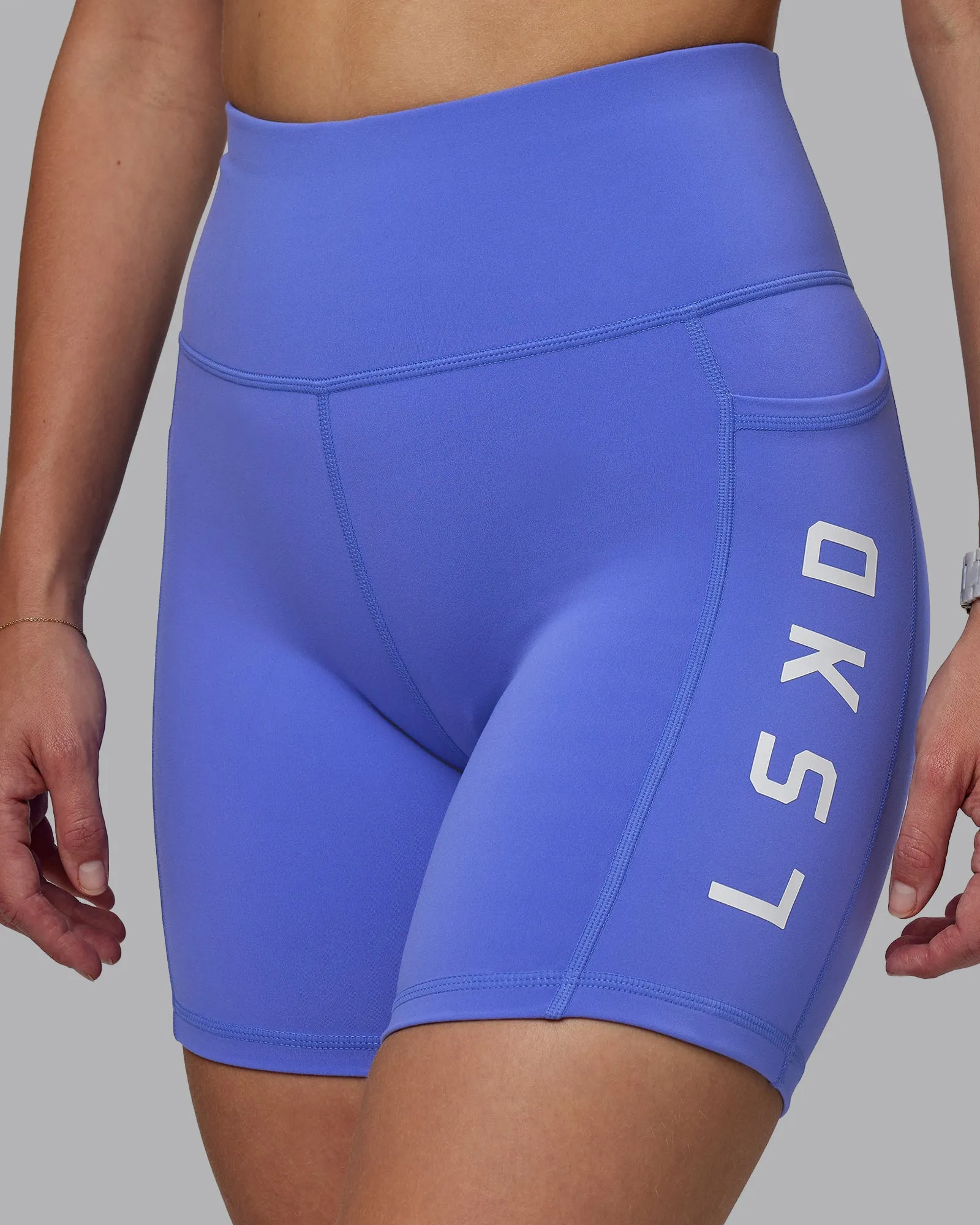 Rep Mid Short Tight - Baja Blue-White