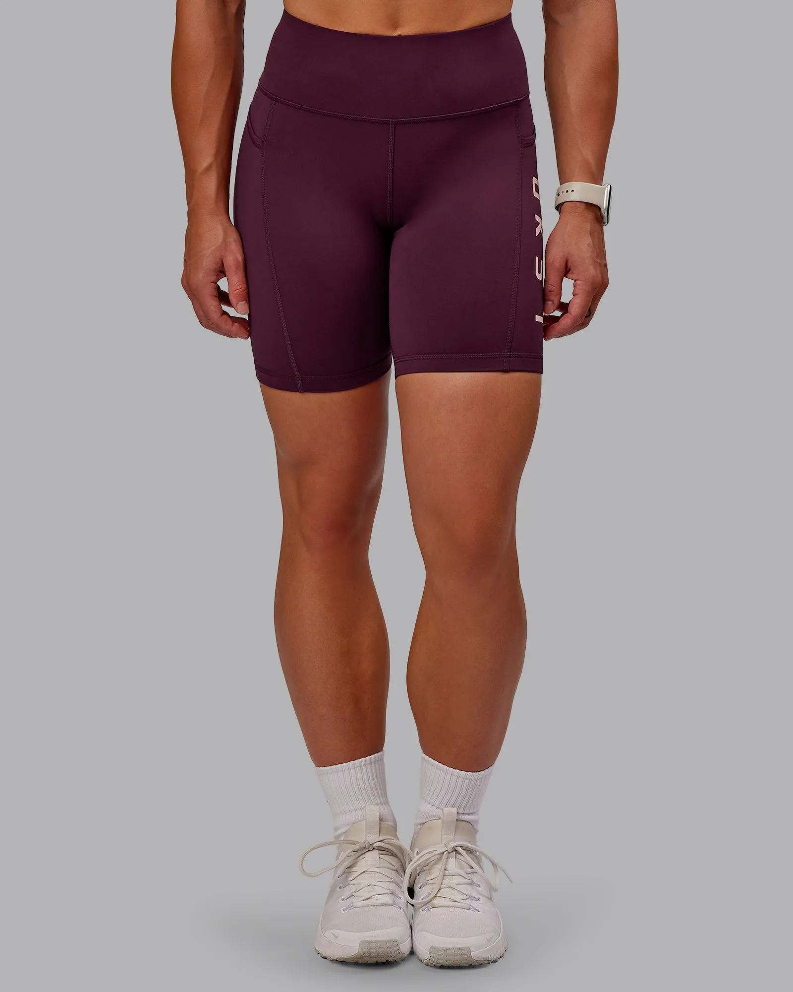 Rep Mid Short Tight - Cherry Lacquer-Marshmallow
