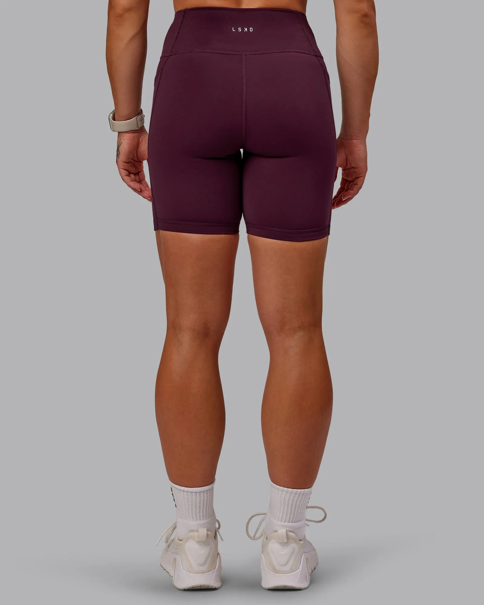 Rep Mid Short Tight - Cherry Lacquer-Marshmallow