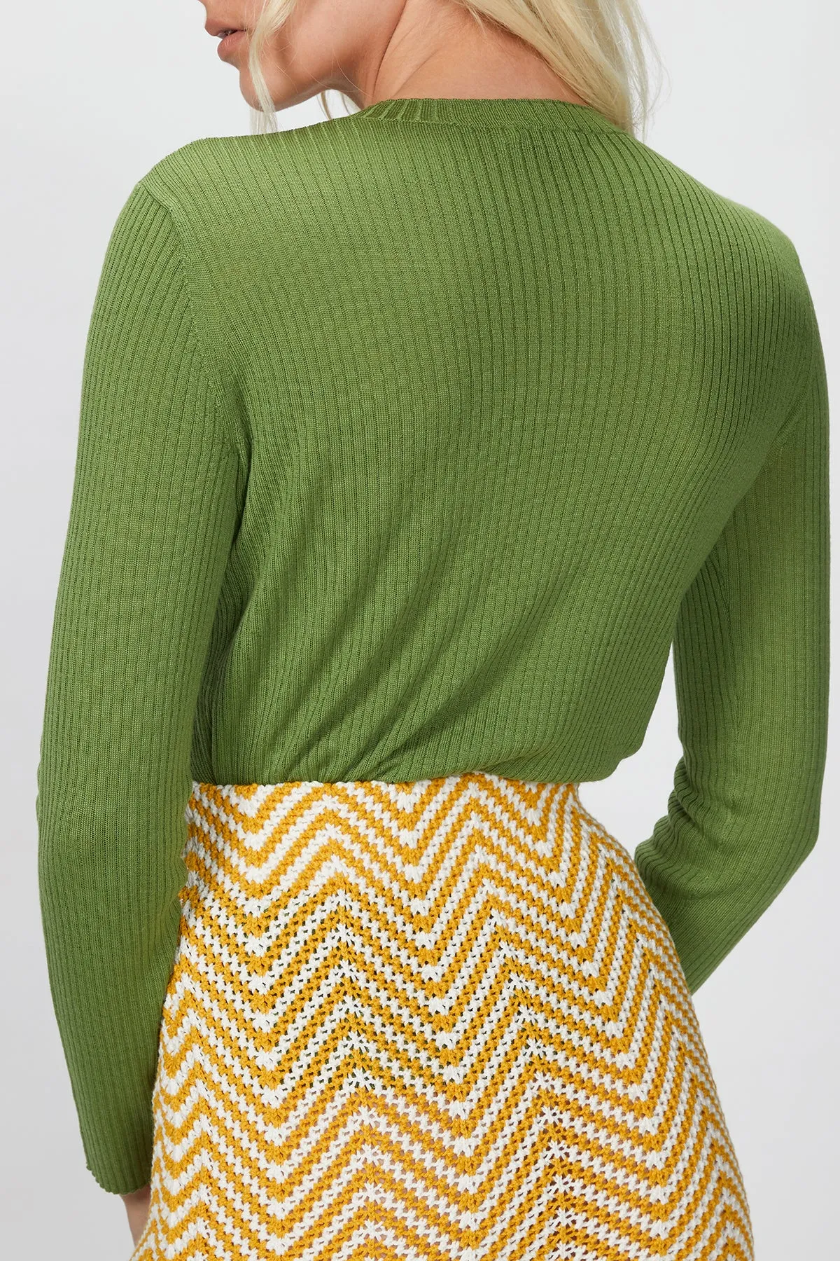 RIBBED SHRUNKEN CREWNECK