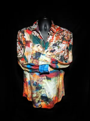 Robert Graham Denton Long Sleeve Shirt Size Medium