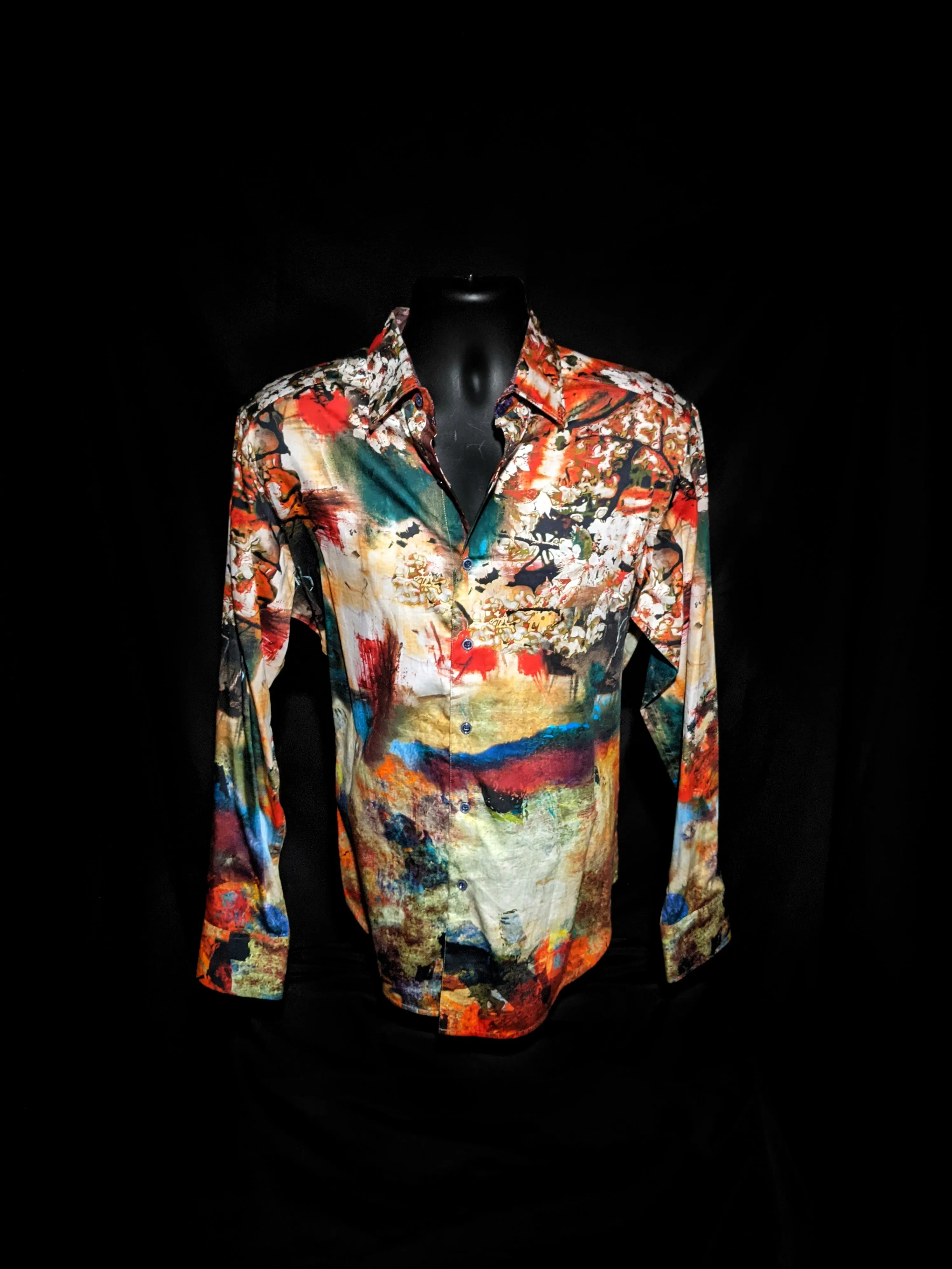 Robert Graham Denton Long Sleeve Shirt Size Medium