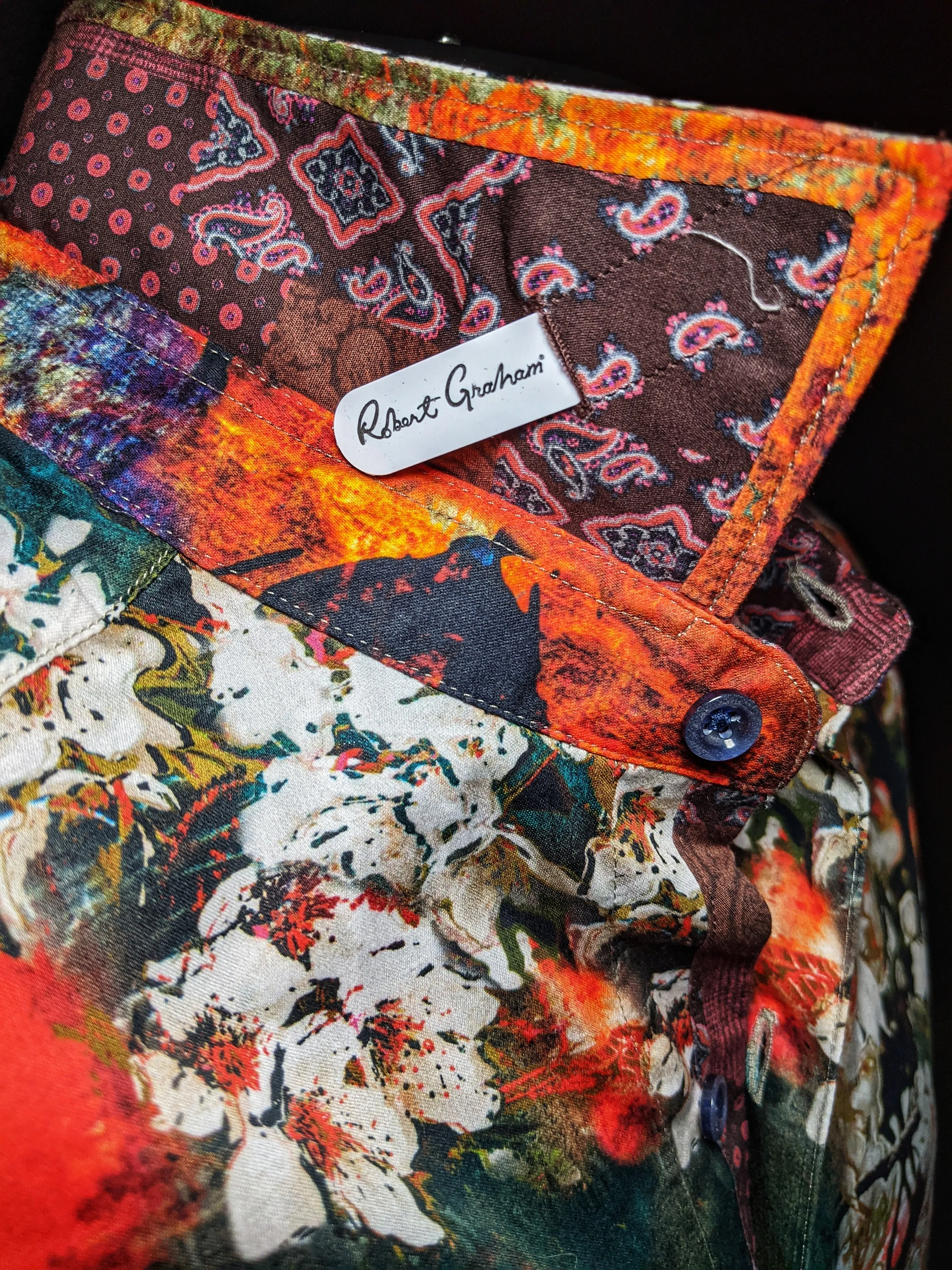 Robert Graham Denton Long Sleeve Shirt Size Medium