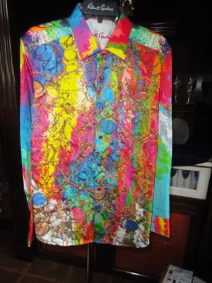Robert Graham Fogel Limited Edition Long Sleeve Shirt Medium Size