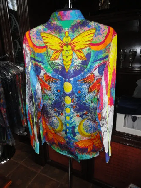 Robert Graham Fogel Limited Edition Long Sleeve Shirt Medium Size
